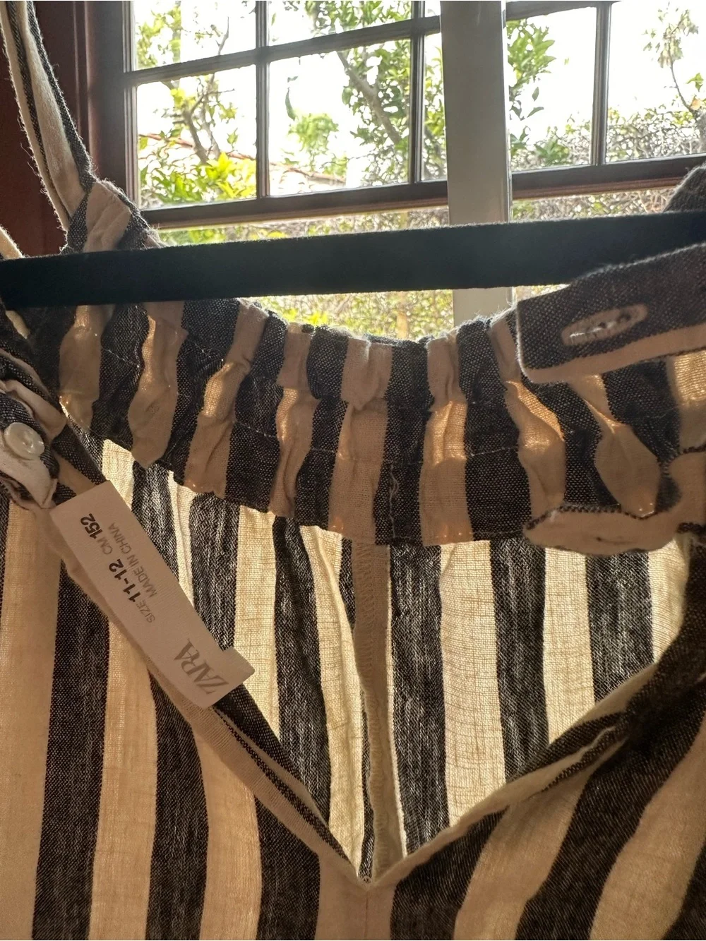 Zara Striped overalls (shorts) kids - Black & Cream